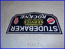 Vintage Studebaker Knute Rockne Car & Truck Parts 12 Metal Gasoline & Oil Sign