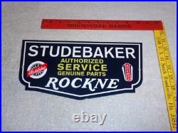 Vintage Studebaker Knute Rockne Car & Truck Parts 12 Metal Gasoline & Oil Sign