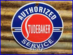 Vintage Studebaker Porcelain Sign Old American Garage Service Dealer Car Truck