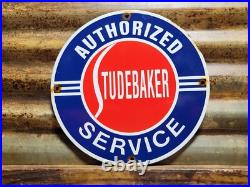 Vintage Studebaker Porcelain Sign Old American Garage Service Dealer Car Truck