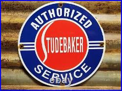 Vintage Studebaker Porcelain Sign Old American Garage Service Dealer Car Truck