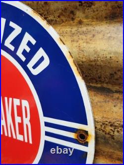 Vintage Studebaker Porcelain Sign Old American Garage Service Dealer Car Truck