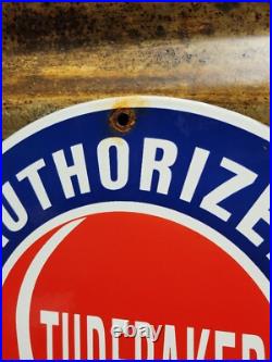 Vintage Studebaker Porcelain Sign Old American Garage Service Dealer Car Truck