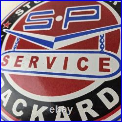 Vintage Studebaker Sign Packard Service Automobile Gas Pump Porcelain Sign