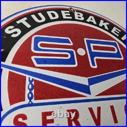 Vintage Studebaker Sign Packard Service Automobile Gas Pump Porcelain Sign
