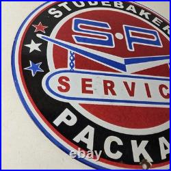 Vintage Studebaker Sign Packard Service Automobile Gas Pump Porcelain Sign Vintage Studebaker Sign Packard Service Automobile Gas Pump Porcelain Sign