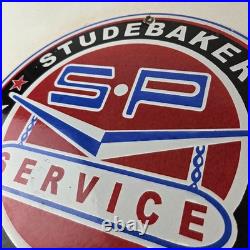 Vintage Studebaker Sign Packard Service Automobile Gas Pump Porcelain Sign