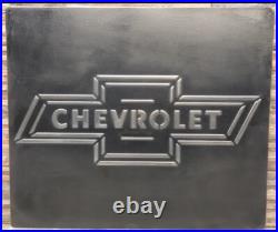 Vintage Style Chevrolet Metal Sign Handmade Garage Art