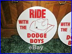 Vintage Style Wheel Disc's Mopar (Ride With The Dodge Boys) Cuda Charger Sign