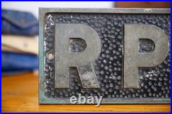 Vintage Tachometer RPM Gauge Car Club Plaque Sign Embossed hot rat rod Original