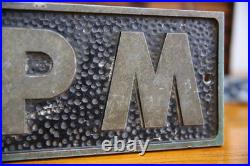 Vintage Tachometer RPM Gauge Car Club Plaque Sign Embossed hot rat rod Original
