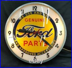 Vintage Telesign Inc. Ford Genuine Parts & Accessories Round Wall Clock