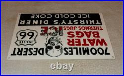Vintage Thirsty's Diner Us Route 66 Truck Stop 12 Metal Gasoline & Oil Sign Car
