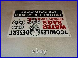 Vintage Thirsty's Diner Us Route 66 Truck Stop 12 Metal Gasoline & Oil Sign Car
