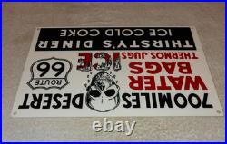 Vintage Thirsty's Diner Us Route 66 Truck Stop 12 Metal Gasoline & Oil Sign Car