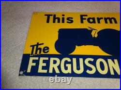 Vintage This Farm Uses The Ferguson System Ford Tractor 15.5 Metal Gas Oil Sign