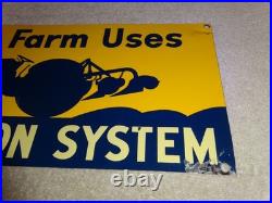 Vintage This Farm Uses The Ferguson System Ford Tractor 15.5 Metal Gas Oil Sign