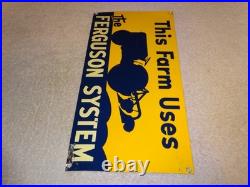 Vintage This Farm Uses The Ferguson System Ford Tractor 15.5 Metal Gas Oil Sign