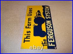 Vintage This Farm Uses The Ferguson System Ford Tractor 15.5 Metal Gas Oil Sign