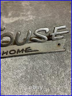 Vintage Town House By Rollohome Plated Emblem Mobile Home RV Sign