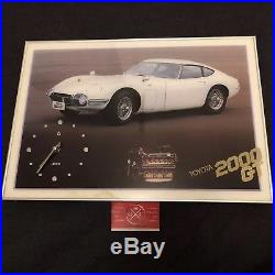 Vintage Toyota 2000GT Dealer Advertisement Sign Clock Art Rare 67 68 69 70 1977