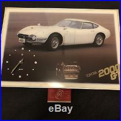 Vintage Toyota 2000GT Dealer Advertisement Sign Clock Art Rare 67 68 69 70 1977