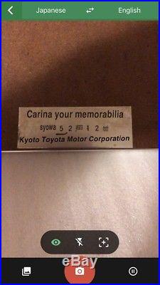 Vintage Toyota 2000GT Dealer Advertisement Sign Clock Art Rare 67 68 69 70 1977