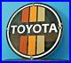Vintage-Toyota-Motor-Co-Porcelain-Gas-Auto-Sales-Service-Dealership-Sign-01-wflc