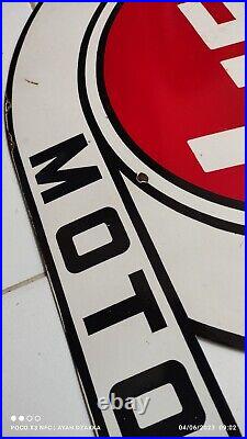 Vintage Toyota Motor Co Porcelain Gas Automobile Sales Service Dealership Sign @