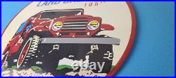 Vintage Toyota Sign Automobile Land Cruiser Motors Gas Pump Porcelain Sign