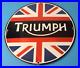 Vintage-Triumph-Sign-Porcelain-Automobiles-British-Mechanic-Gas-Oil-Pump-Sign-01-iplz