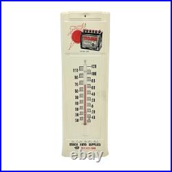 Vintage Trojan Auto Battery Thermometer Advertising Sign WORKING