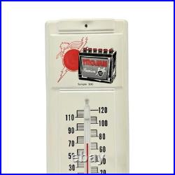 Vintage Trojan Auto Battery Thermometer Advertising Sign WORKING