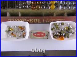 Vintage Tung-Sol Auto Lamps And Flashers Display Case Advertising with Bulbs