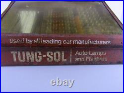 Vintage Tung-Sol Auto Lamps And Flashers Display Case Advertising with Bulbs