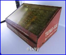 Vintage Tung-Sol Auto Lamps And Flashers Display Case Advertising with Bulbs