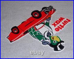 Vintage Turtle Wax Turtle In Convertible 12 Metal Car Wash Gasoline & Oil Sign