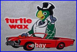 Vintage Turtle Wax Turtle In Convertible 12 Metal Car Wash Gasoline & Oil Sign