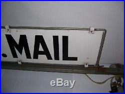 Vintage U. S. Mail Rural Postal Delivery Car Topper Metal Sign & Frame