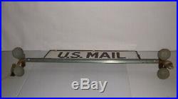 Vintage U. S. Mail Rural Postal Delivery Car Topper Metal Sign & Frame