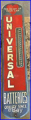 Vintage Universal Batteries Thermometer The Heart Of Your Car
