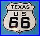 Vintage-Us-Route-66-Porcelain-Automobile-Gasoline-Highway-Texas-Road-Shield-Sign-01-qs