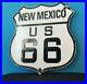 Vintage-Us-Route-66-Porcelain-Gasoline-Auto-New-Mexico-Road-Shield-Sign-01-puuc