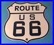 Vintage-Us-Route-66-Porcelain-Gasoline-Service-Auto-Road-Trip-Shield-Pump-Sign-01-ma