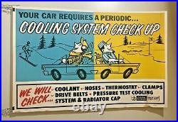 Vintage VTG Original 1968 American Motors Poster Cooling System Check Up LARGE