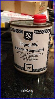 Vintage VW Volkswagen Konservierungsmittel Cleaner 5 Tin Oil Can & Screw Top