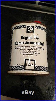 Vintage VW Volkswagen Konservierungsmittel Cleaner 5 Tin Oil Can & Screw Top