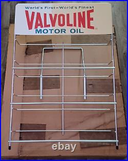 Vintage Valvoline Motor Oil Can Display Rack 25-1/2 x 18 Auto Parts Store