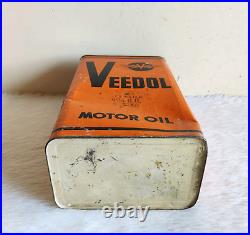 Vintage Veedol Motor Oil Advertising Tin Can Automobile Collectibles TI633