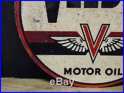 Vintage Veedol Motor Oil double sided metal garage sign